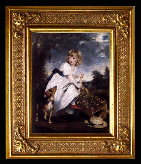 framed  Sir Joshua Reynolds Master Henry Hoare as The Young Gardener, Ta034